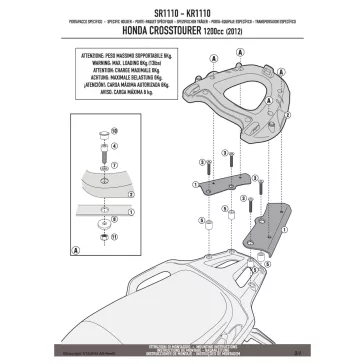   Csomagtartó alap Honda Crosstourer 1200 / Crosstourer 1200 DCT (2012-2018) GIVI