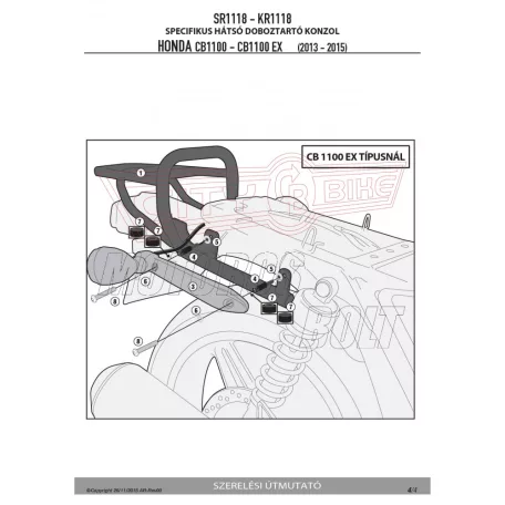 Csomagtartó alap HONDA CB 1100 (13-14) GIVI