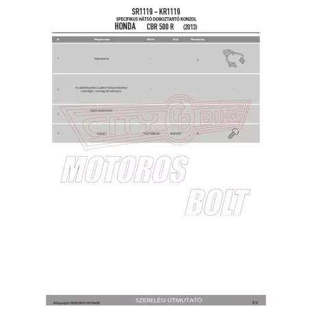 Csomagtartó alap HONDA CB 500 F (13-15) / HONDA CBR 500 R (13-15) GIVI