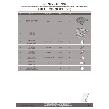 Csomagtartó alap HONDA FORZA 300 ABS (13-17) GIVI