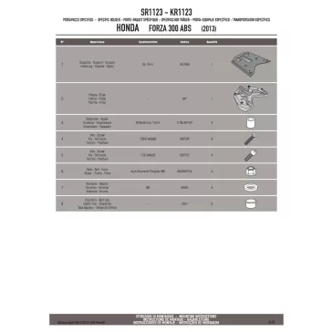 Csomagtartó alap HONDA FORZA 300 ABS (13-17) GIVI