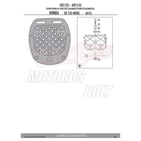 Csomagtartó alap HONDA SH MODE 125 (13-24) GIVI