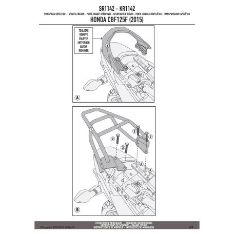 Csomagtartó alap Honda CB 125 F (2015-2020) GIVI