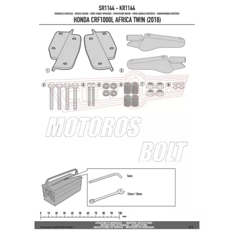Csomagtartó alap Honda CRF 1000 L Africa Twin (2016-2017) GIVI