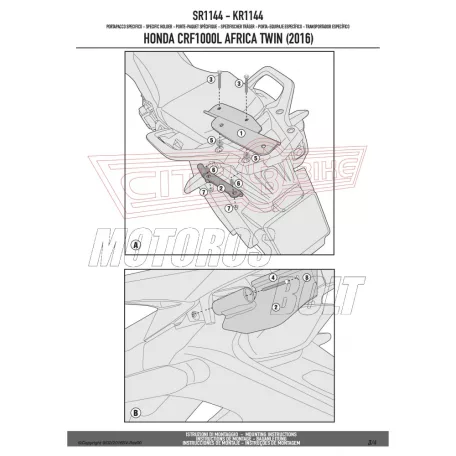 Csomagtartó alap Honda CRF 1000 L Africa Twin (2016-2017) GIVI