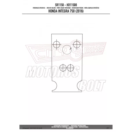 Csomagtartó alap Honda Integra 750 (2016-2020) GIVI