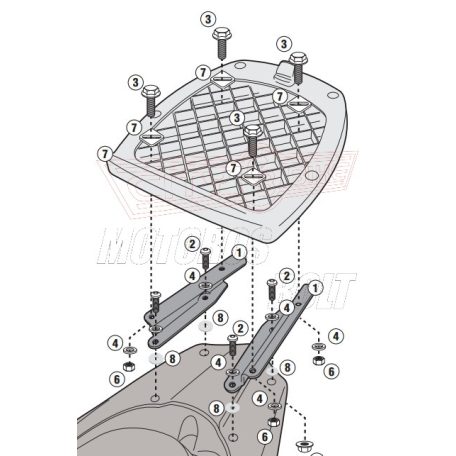 Csomagtartó kar Honda Vision 50-110 (2011-2024) GIVI