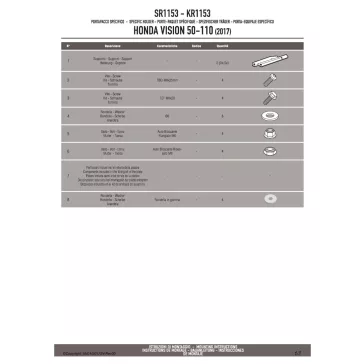 Csomagtartó alap Honda Vision 50-110 (2011-2026) GIVI