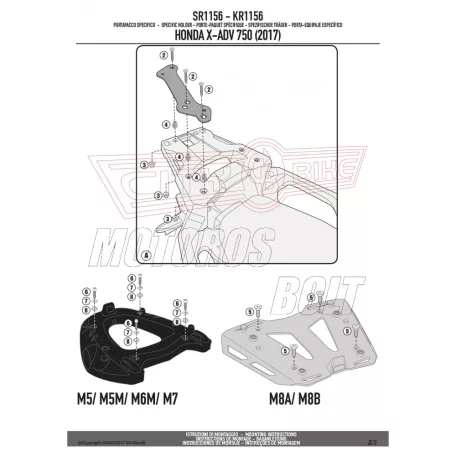 Csomagtartó alap Honda X-ADV 750 (2017-2020) GIVI