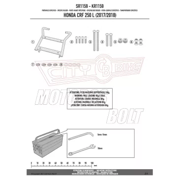 Csomagtartó alap Honda CRF 250 L (2017-2020) GIVI