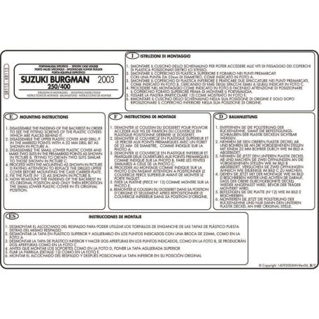 Csomagtartó Suzuki AN 250-400 Burgman (03-06) GIVI MonoKEY dobozhoz