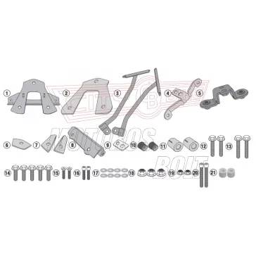   Csomagtartó alap Honda CRF 1000 L Africa Twin Adventure Sports (2018-2019) GIVI