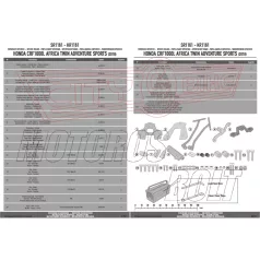   Csomagtartó alap Honda CRF 1000 L Africa Twin Adventure Sports (2018-2019) GIVI