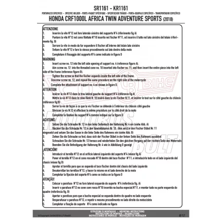 Csomagtartó alap Honda CRF 1000 L Africa Twin Adventure Sports (2018-2019) GIVI