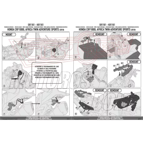 Csomagtartó alap Honda CRF 1000 L Africa Twin Adventure Sports (2018-2019) GIVI