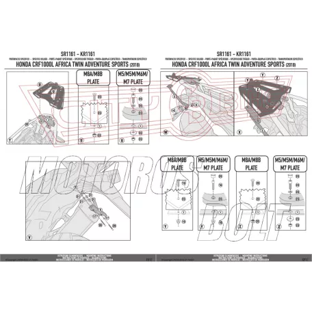 Csomagtartó alap Honda CRF 1000 L Africa Twin Adventure Sports (2018-2019) GIVI