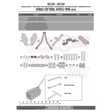 Csomagtartó alap Honda CRF 1000 L Africa Twin (2018-2019) GIVI