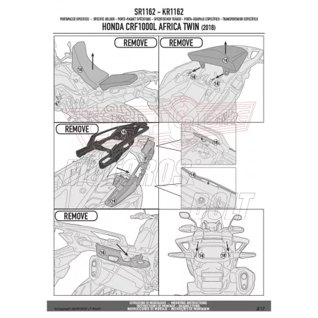 Csomagtartó alap Honda CRF 1000 L Africa Twin (2018-2019) GIVI