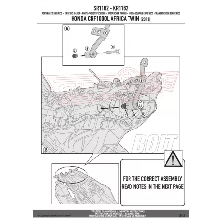 Csomagtartó alap Honda CRF 1000 L Africa Twin (2018-2019) GIVI