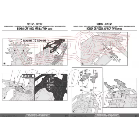Csomagtartó alap Honda CRF 1000 L Africa Twin (2018-2019) GIVI