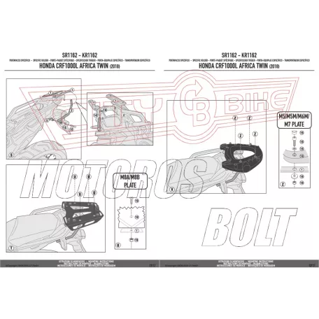 Csomagtartó alap Honda CRF 1000 L Africa Twin (2018-2019) GIVI