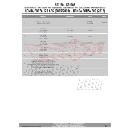 Csomagtartó alap Honda Forza 125 ABS (2015-2018) / Honda Forza 125 (2019-2024)/ Honda Forza 300/ (2019-2020)/ Honda ADV 350 (2022-2025) / Honda Forza 350 (2023-2024) GIVI