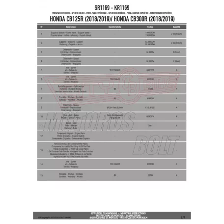 Csomagtartó alap Honda CB 125 R (2018-2024) / Honda CB 300 R (2018-2024) GIVI