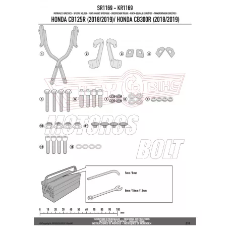 Csomagtartó alap Honda CB 125 R (2018-2024) / Honda CB 300 R (2018-2024) GIVI