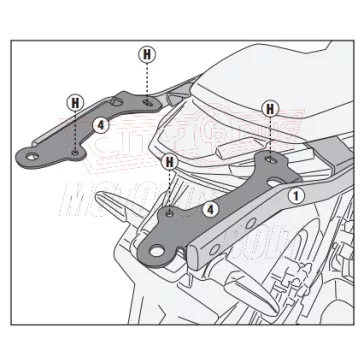   Csomagtartó Honda CB 500 X (2013-2024)/ NX 500 (2024-2025) Honda GIVI