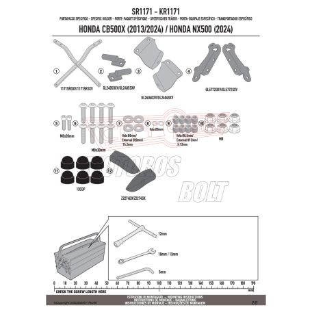 Csomagtartó Honda CB 500 X (13-24)/ NX 500 (24) Honda GIVI