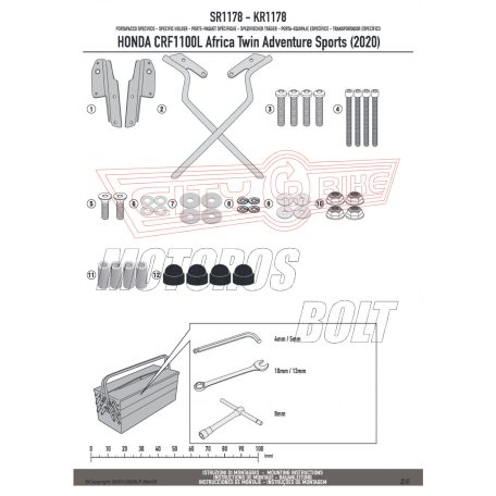 Csomagtartó alap HONDA CRF1100L Africa Twin (2020-2024) / HONDA CRF1100L Africa Twin Adventure Sports (2020-2024) GIVI
