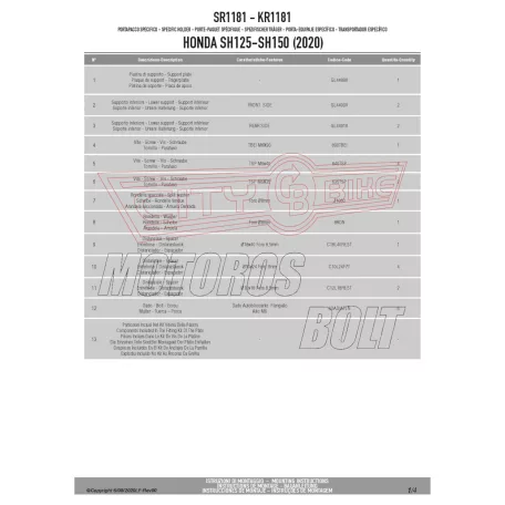 Csomagtartó alap HONDA SH 125-150 (2020-2024) GIVI