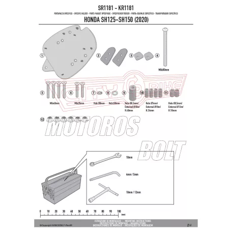 Csomagtartó alap HONDA SH 125-150 (2020-2024) GIVI