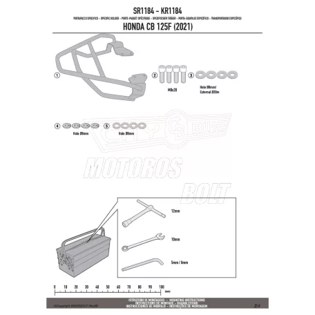 Csomagtartó HONDA CB 125 F (21-26) GIVI