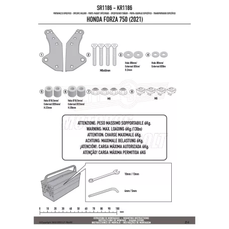 Csomagtartó HONDA FORZA 750 (21-25) / HONDA X-ADV 750 (21-25) GIVI