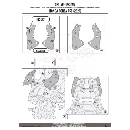 Csomagtartó HONDA FORZA 750 (21-25) / HONDA X-ADV 750 (21-25) GIVI