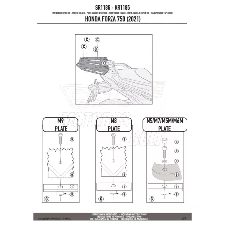 Csomagtartó HONDA FORZA 750 (21-25) / HONDA X-ADV 750 (21-25) GIVI