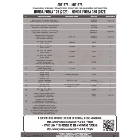 Csomagtartó HONDA Forza 125 (21-22) / HONDA Forza 350 (21-22) GIVI