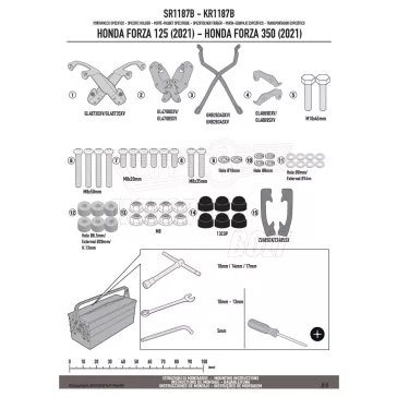   Csomagtartó HONDA Forza 125 (21-22) / HONDA Forza 350 (21-22) GIVI