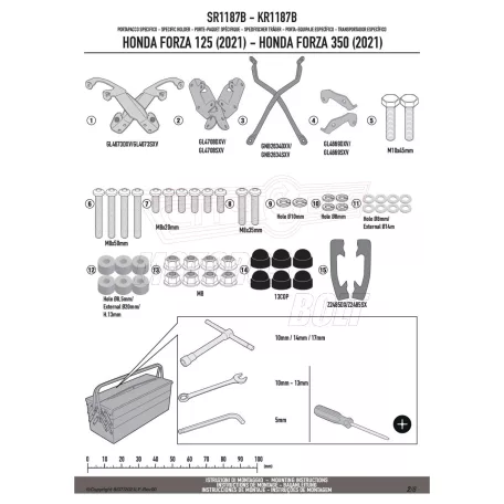 Csomagtartó HONDA Forza 125 (21-22) / HONDA Forza 350 (21-22) GIVI