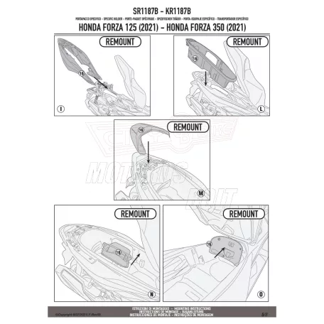 Csomagtartó HONDA Forza 125 (21-22) / HONDA Forza 350 (21-22) GIVI