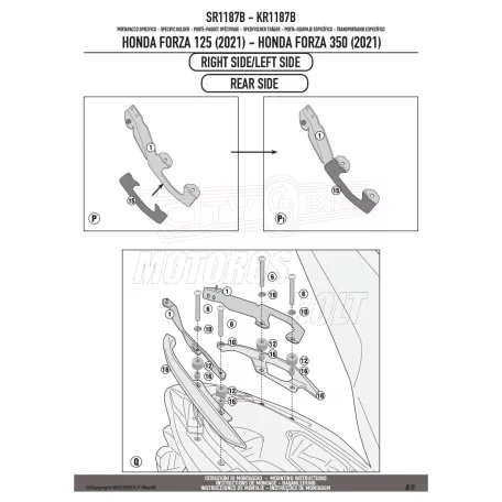 Csomagtartó HONDA Forza 125 (21-22) / HONDA Forza 350 (21-22) GIVI