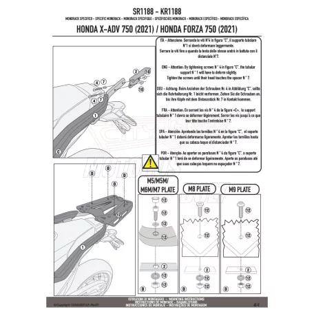 Csomagtartó HONDA Forza 750 (21-25) / HONDA X-ADV 750 (21-25) GIVI