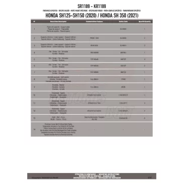 Csomagtartó HONDA SH350 (2021-2026) GIVI