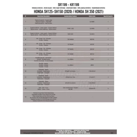 Csomagtartó HONDA SH350 (21-24) GIVI