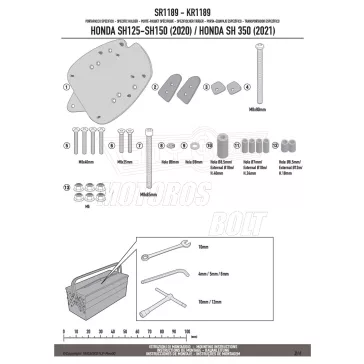 Csomagtartó HONDA SH350 (2021-2026) GIVI