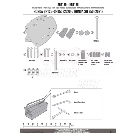 Csomagtartó HONDA SH350 (21-24) GIVI