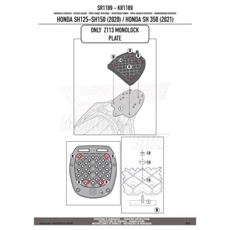 Csomagtartó HONDA SH350 (21-24) GIVI