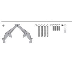   Csomagtartó alap Honda PCX 125 (2010-2024), PCX 150 (2010-2018) GIVI