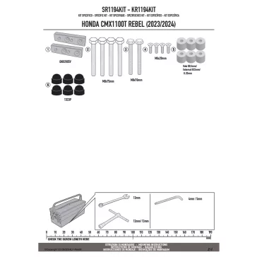   GIVI SR1194KIT – Szerelőkészlet Honda CMX 1100 T Rebel (23–26) modellhez